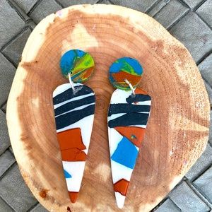 Handmade Artful Elements Clay Earrings